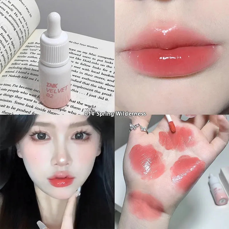 Mirror lip lacquer tube showing moisturising lip gloss with nonstick cup applicator in 3.5g size