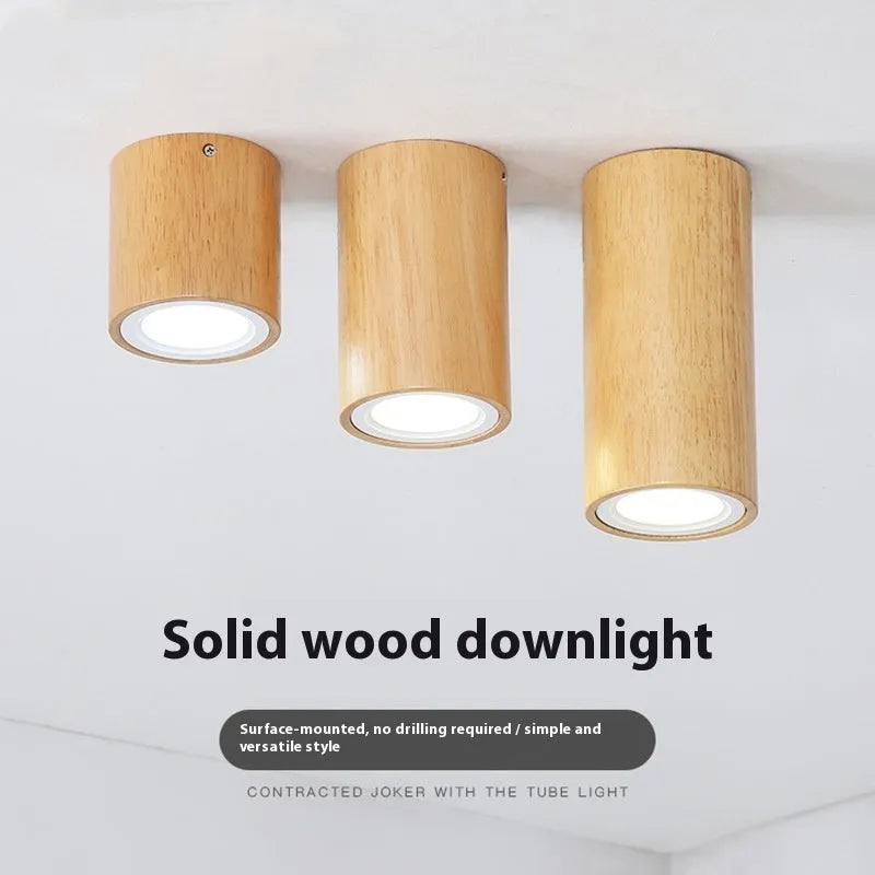Solid wood surface mounted downlight in modern simple design for corridor and entrance lighting