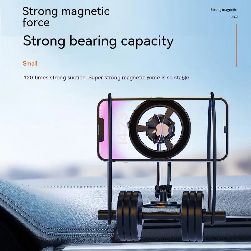 All-metal magnetic car phone holder with adjustable clip, shown in black, silver, gold, and rose gold colours.