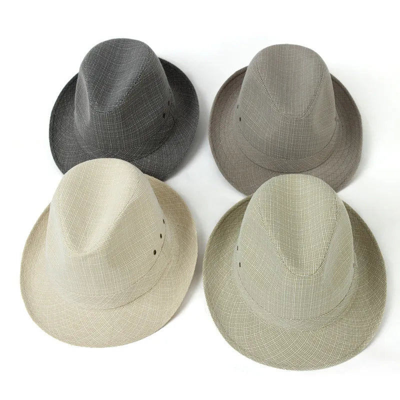 Men's thickened wool felt fedora hat showing classic trilby shape available in multiple colours with size tags