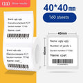 Roll of 40x40mm bright white thermal synthetic paper labels for retail pricing