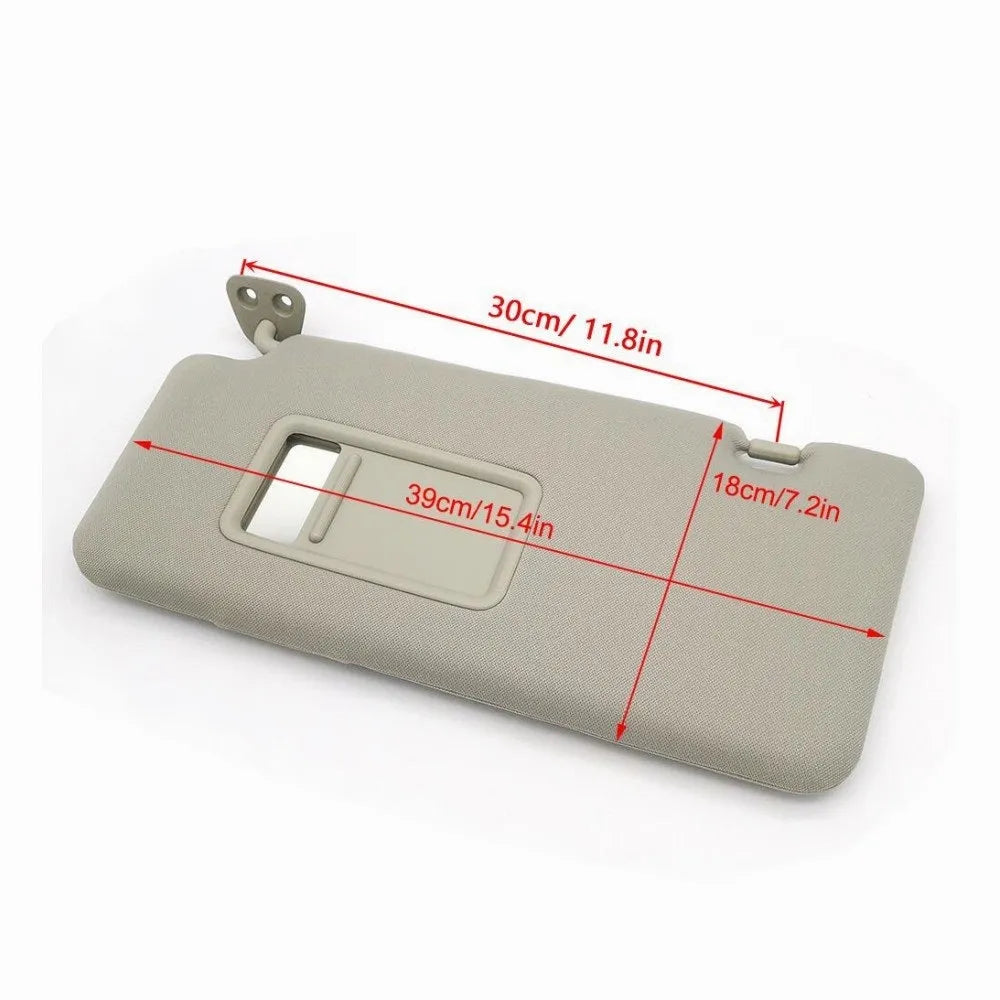 Beige Nissan Lida sun visor replacement with cosmetic mirror for 2005-2012 models