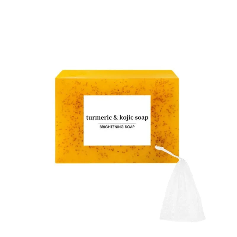 Turmeric cleansing mousse facial cleaning pad set with 30 reusable pads and ginger soap