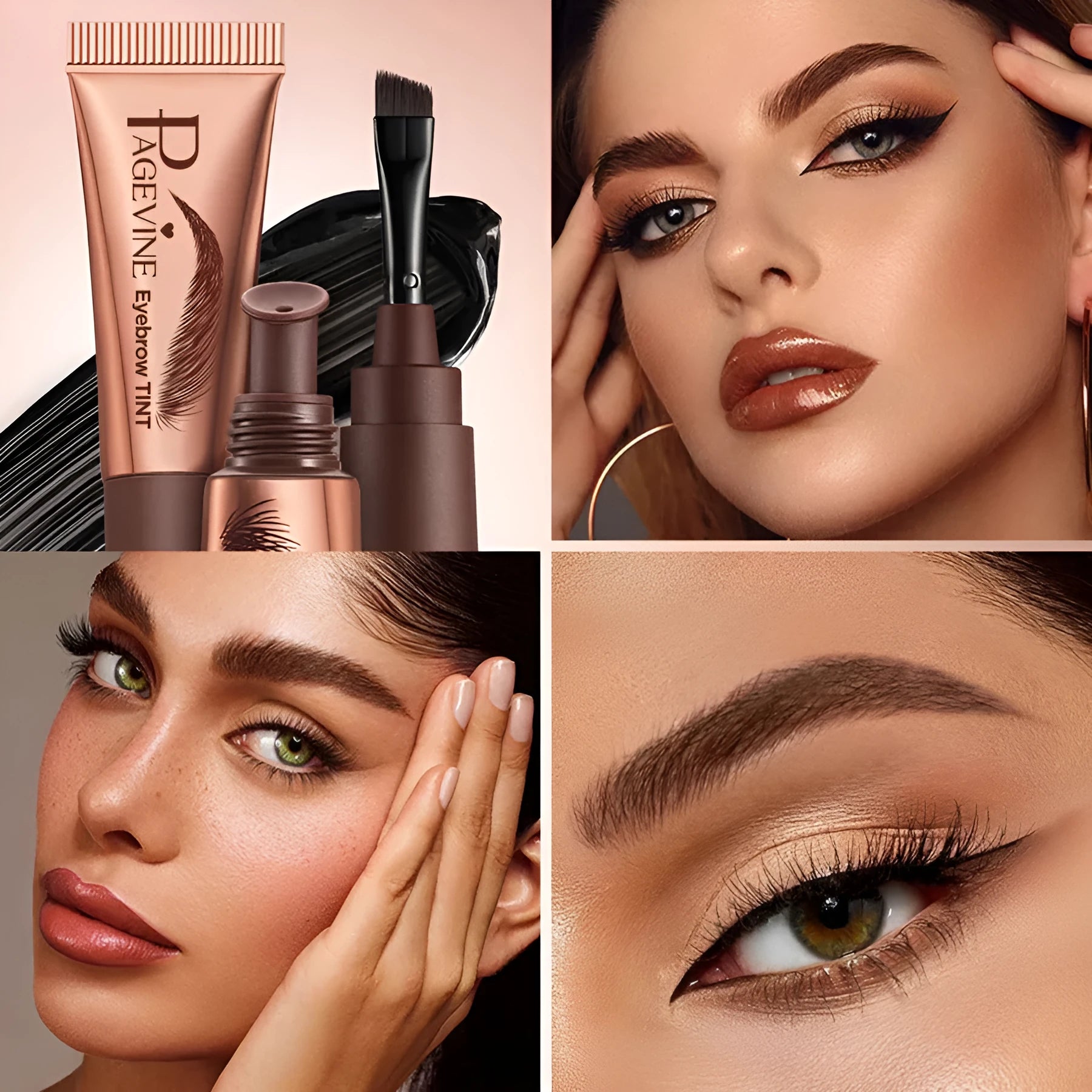 Multicolor eyebrow tint paste with waterproof non-fading formula for brow definition
