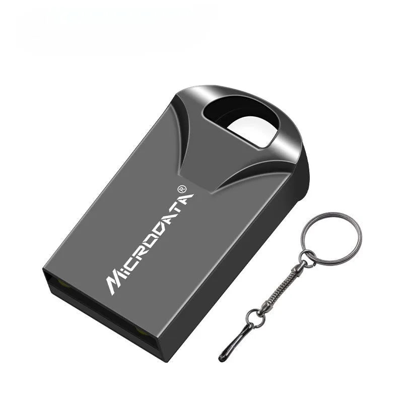 Speed car shaped metal USB flash drive pendant with chain attachment in black colour