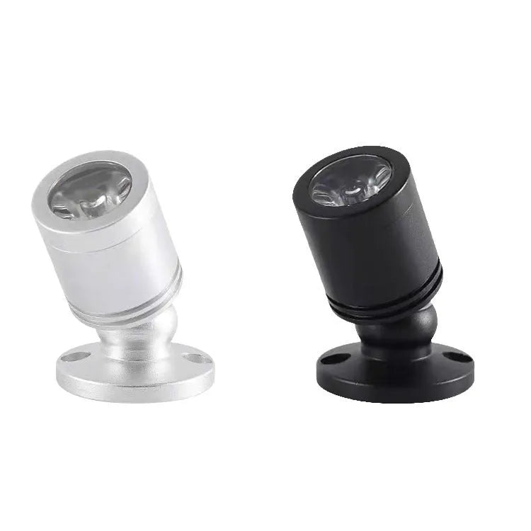 Mini Jewelly surface mounted spotlight aluminium black silver 1W 3W colour options