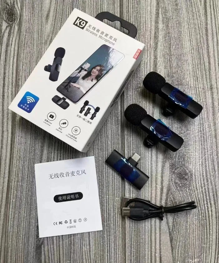 K-series collar clip microphone for wireless outdoor recording with multiple interface options.