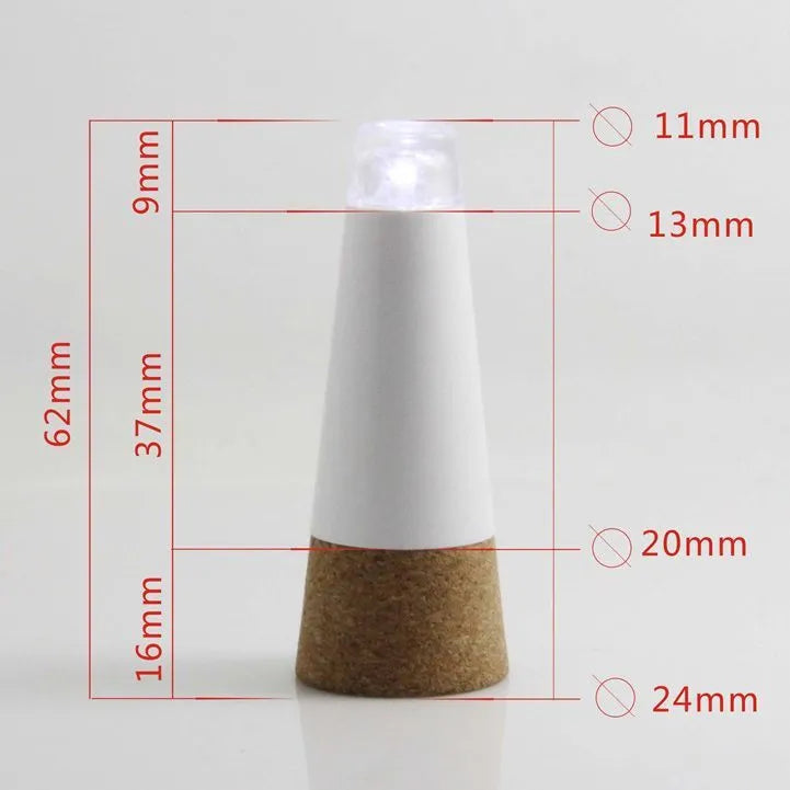 LED rechargeable luminous bottle cap cork light with plastic shell