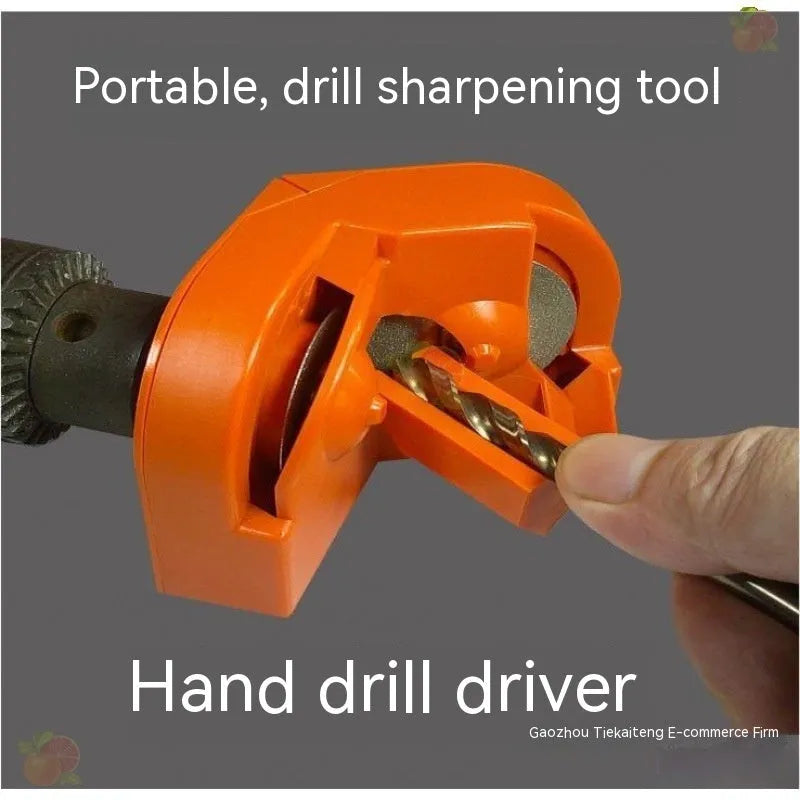 Portable manual grinding sander tool with orange and black irregular grinding wheels