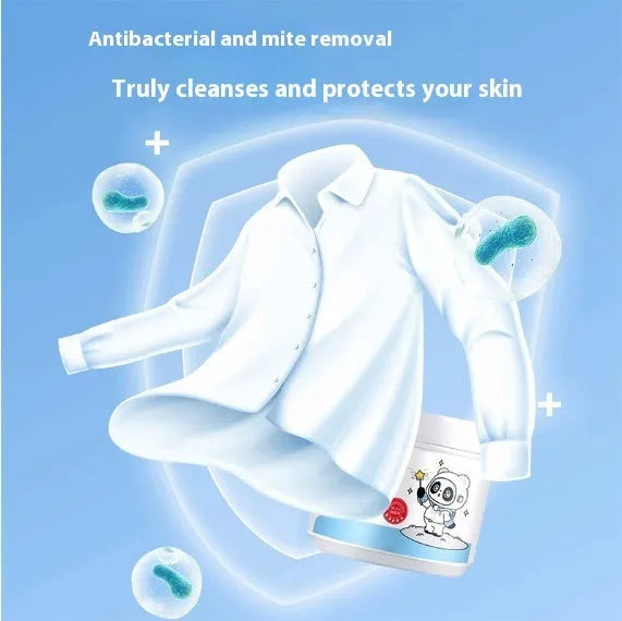 Biological enzyme bubble powder laundry detergent bottle with active oxygen formula