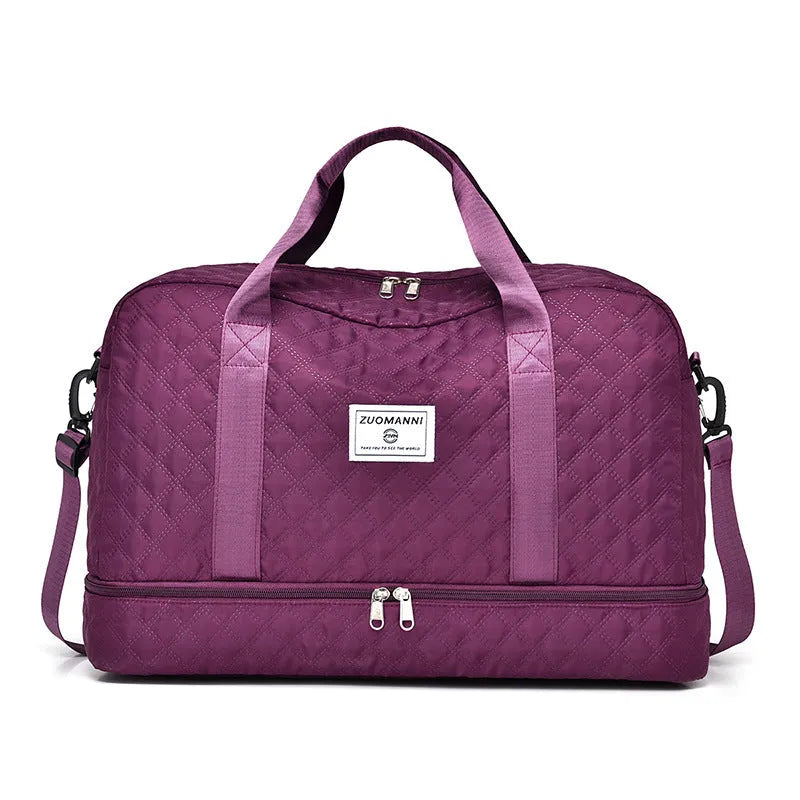 Oxford cloth leisure travel bag with 36-55L capacity in a street style design, shown in a selected colour.