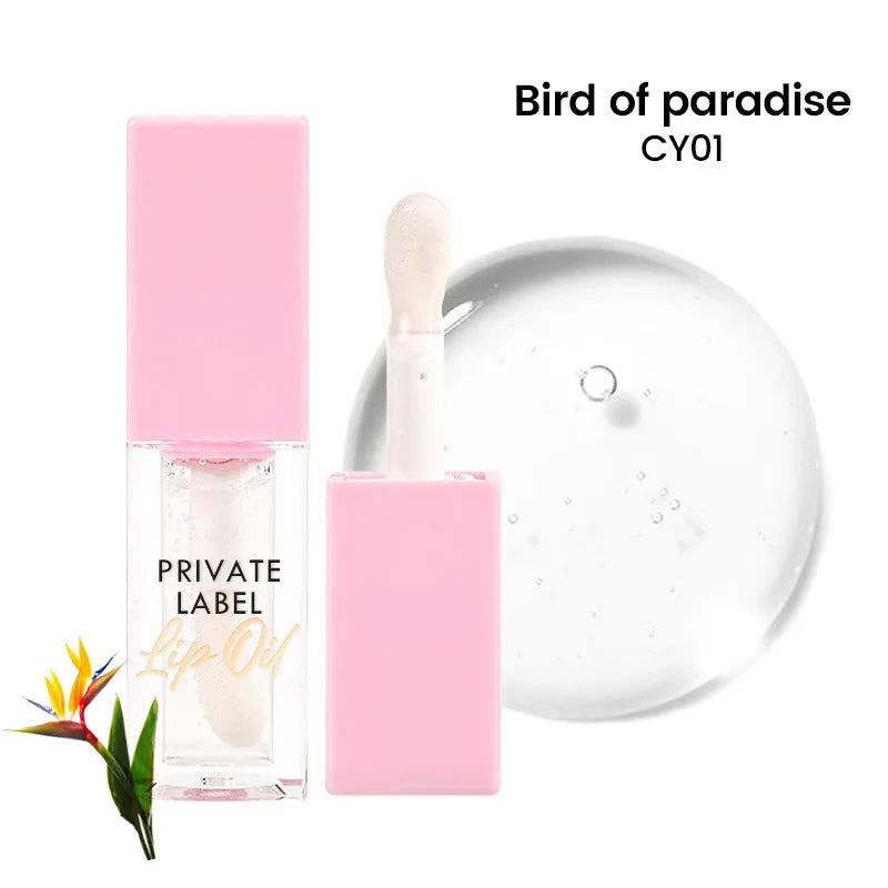Women's transparent lip gloss tube with six sheer colour options in 6ML size