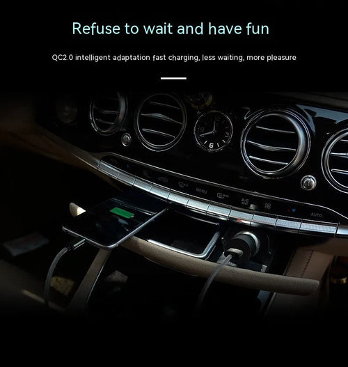 White QC30 single port USB car charger with QC2.0 fast charging technology