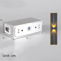 Line Household Aisle Exterior Wall Waterproof Spotlight Wall Lamp aluminium black body 4W LED