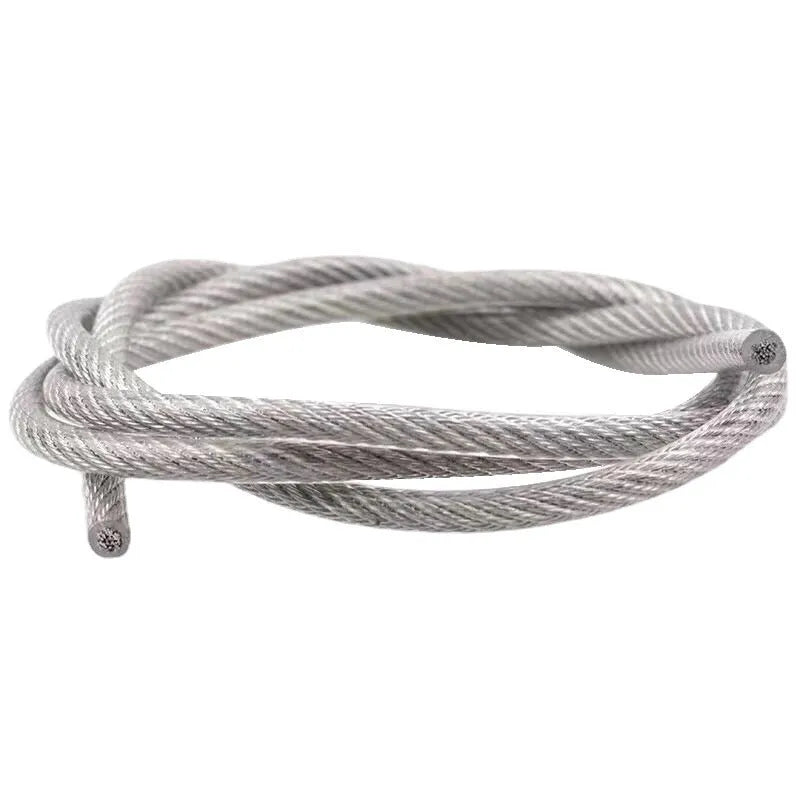 Coiled 304 stainless steel anti-theft wire rope with 7x7 or 7x19 strand structure for security netting