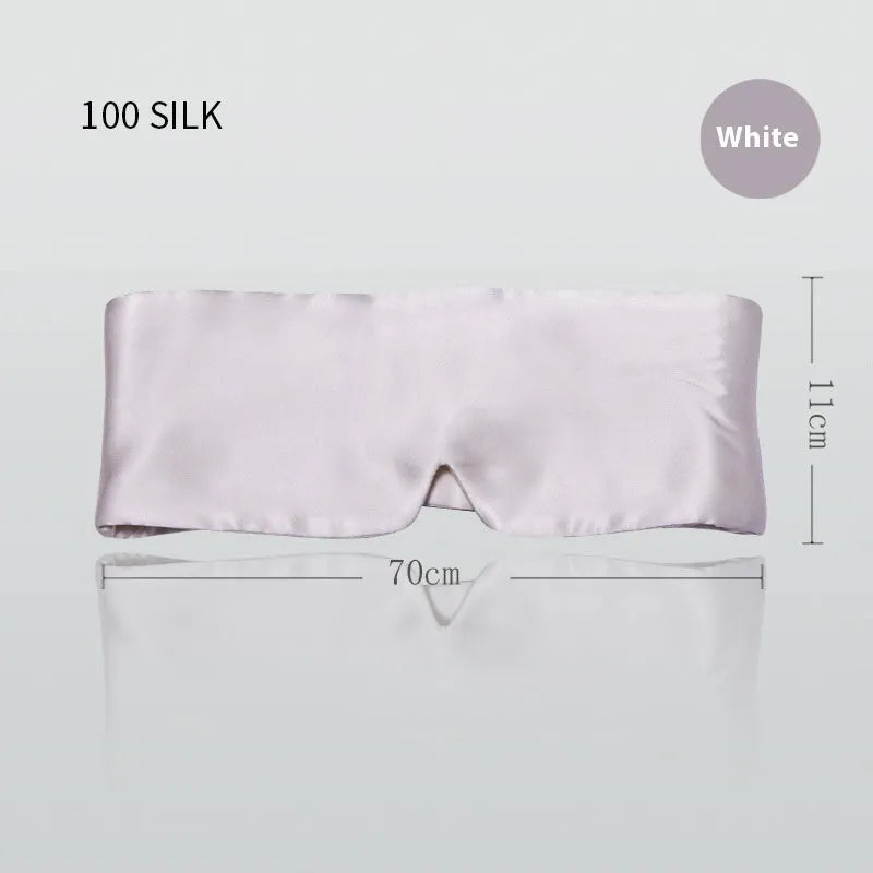 Mulberry silk sleep eye mask showing champagne gold colour option for light blocking comfort