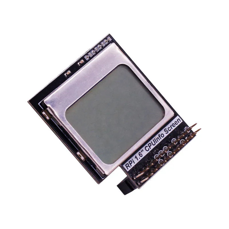 1.6 inch LCD display screen module for Raspberry Pi with CPU info display and backlight switch.