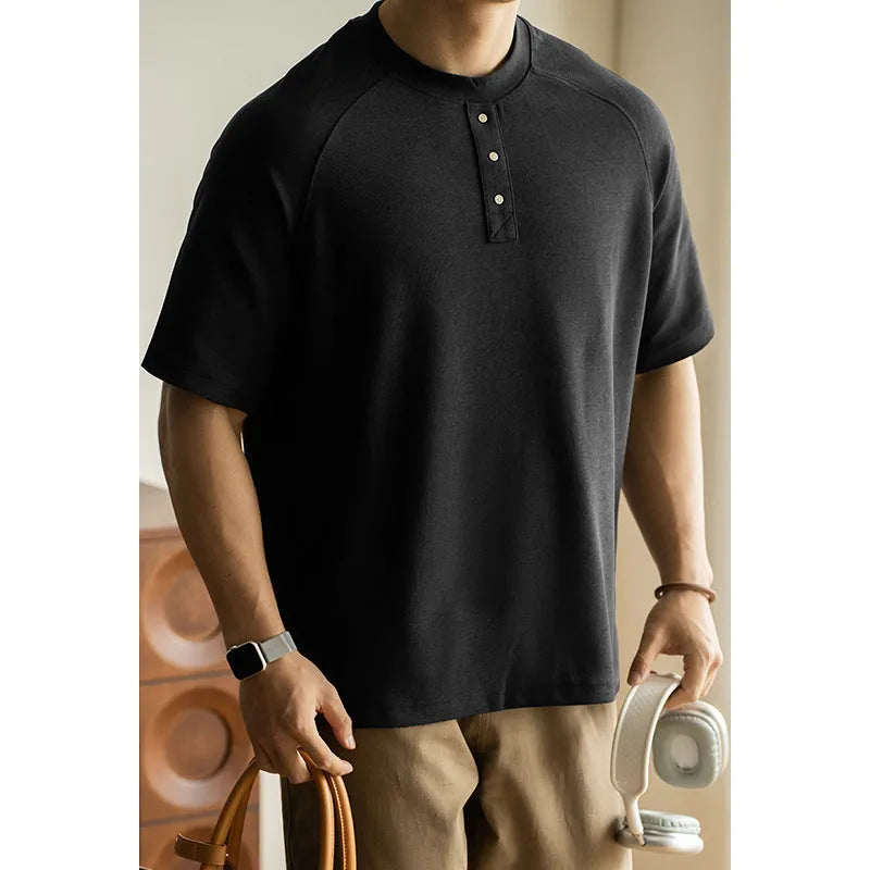 Casual raglan sleeve top in terry texture fabric available in three colours and five sizes