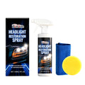 HOMONTH 120ml headlight restoration spray kit with bottle, sponge and towel