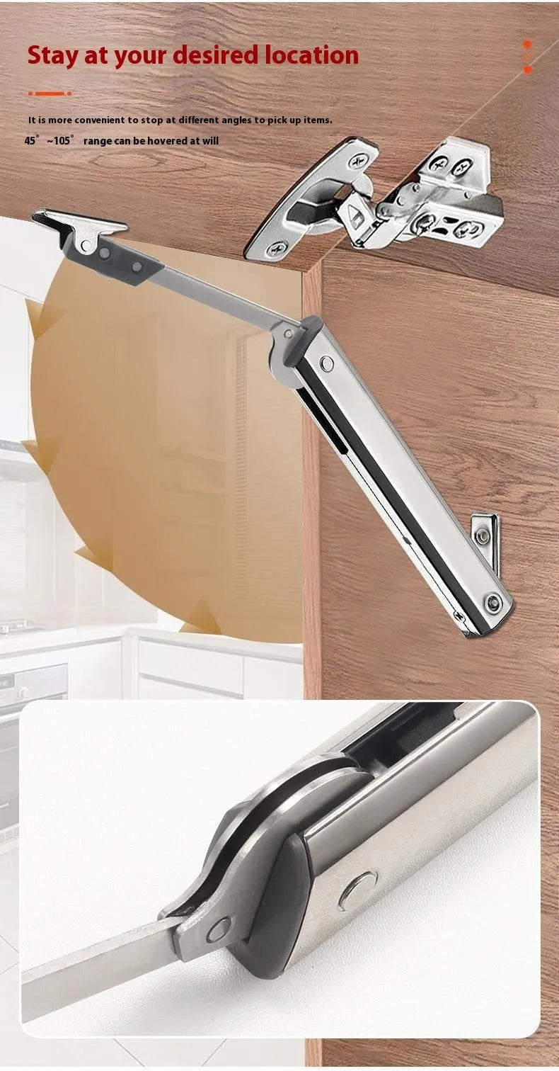 Cold rolled steel support rod for tatami cabinet elf flap-up doors with spring jackstay