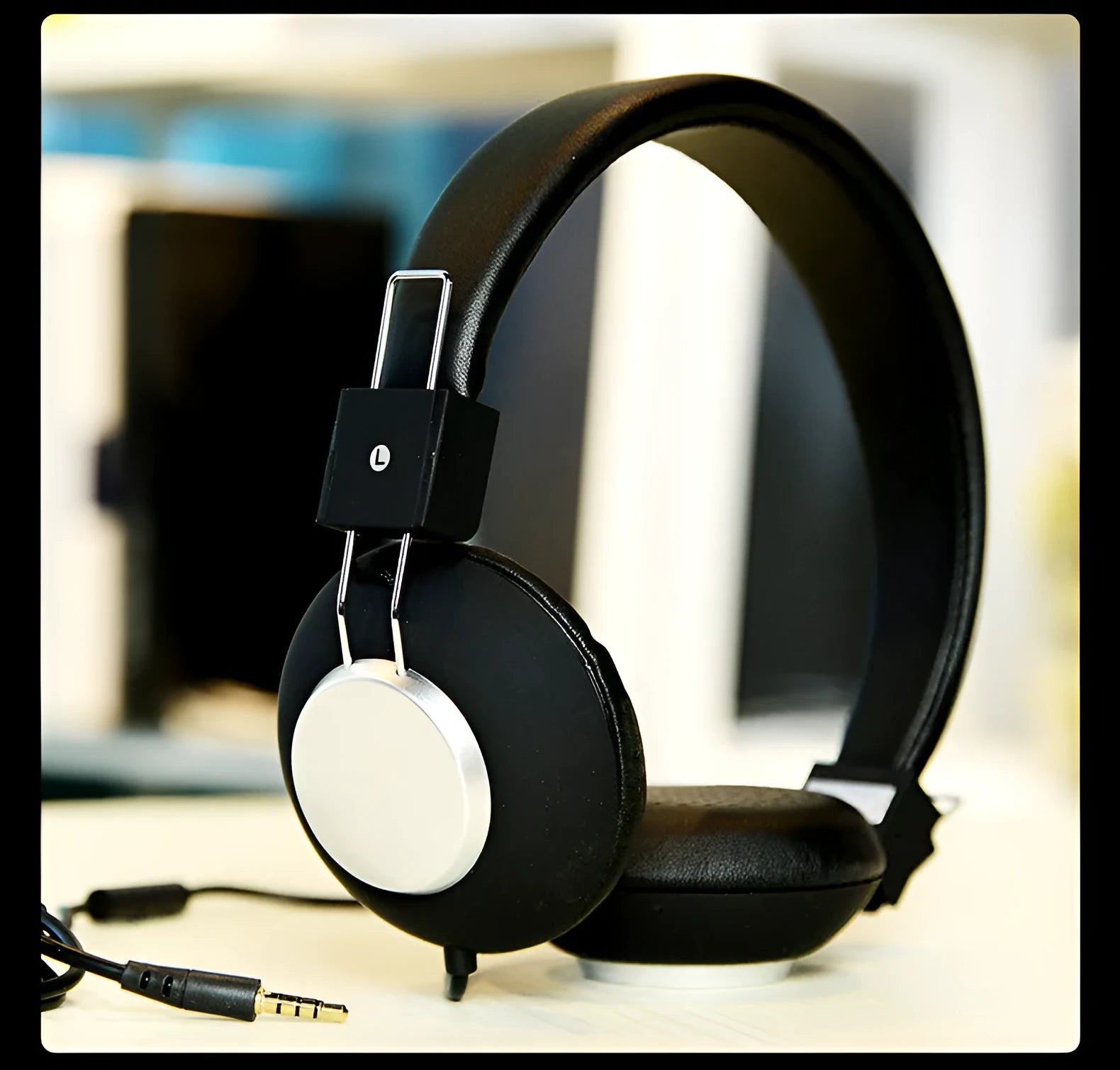 Wired sports earphones with head-mounted design and 3.5mm straight plug in multiple colour options