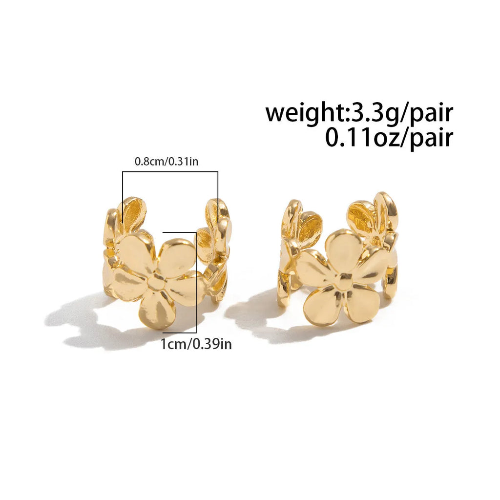 Gold electroplated alloy earrings with starfish and scallop shell designs for women's beach fashion