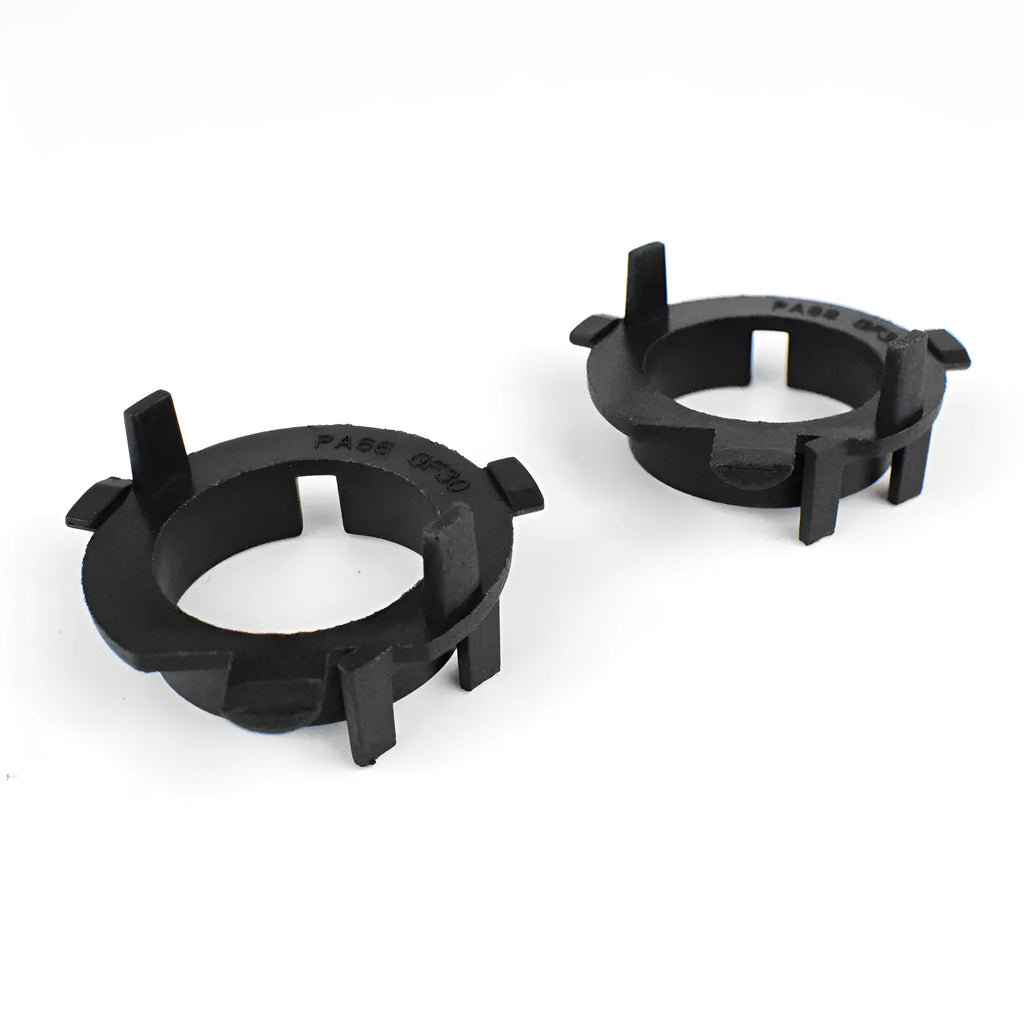 ABS plastic car LED headlight card holder measuring 3.8 by 3.7 by 1 centimetres