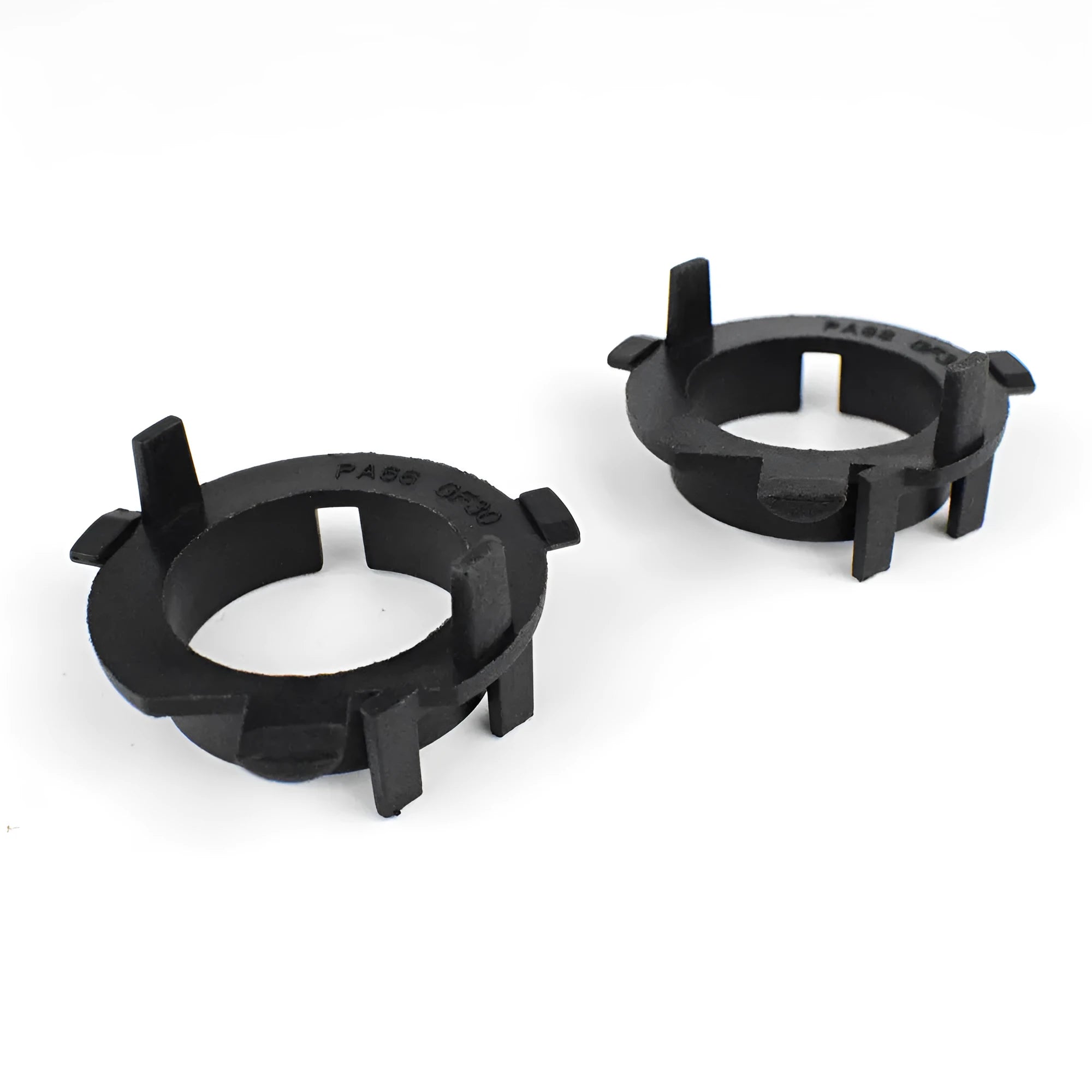 ABS plastic car LED headlight card holder measuring 3.8 by 3.7 by 1 centimetres