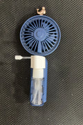Small plastic nozzle fan in apricot colour with USB charging port