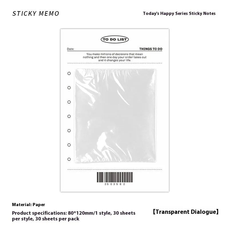 Today's Happy Series non-adhesive message notes pad in A5 size with colourful cover.