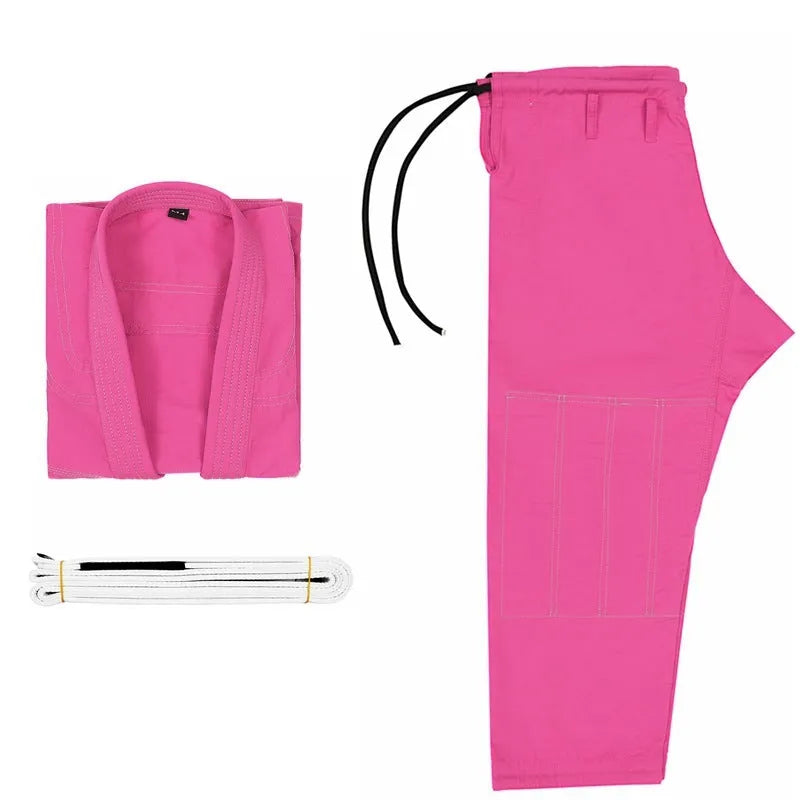 Brazilian Jiu-Jitsu gi training uniform in cotton blend fabric showing colour options