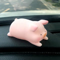 Cute cartoon pig resin figurine car dashboard decoration ornament.
