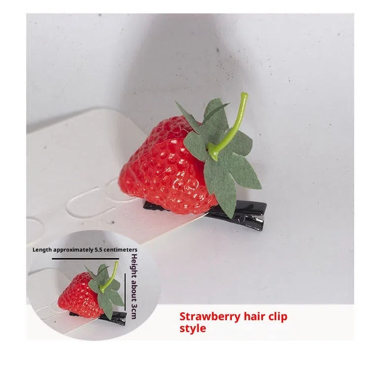 Plastic grass bean sprout hairpin with cute flower barrettes for children, handmade floral hair accessory