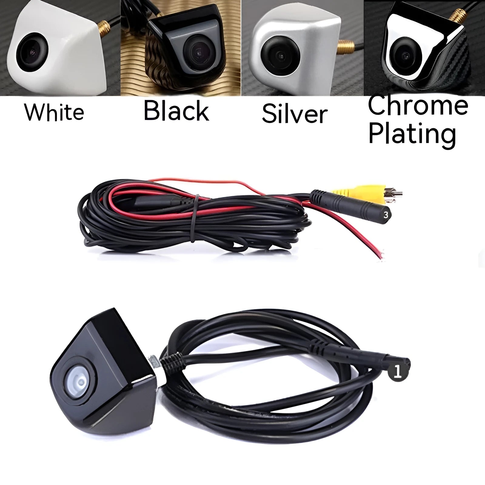 Screw plug-in HD car night vision waterproof rearview reversing camera in metal shell