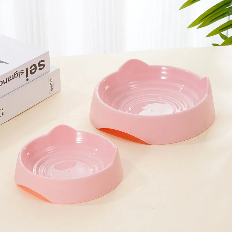 Blue ceramic dog slow feeder bowl with maze pattern for large breed dogs.