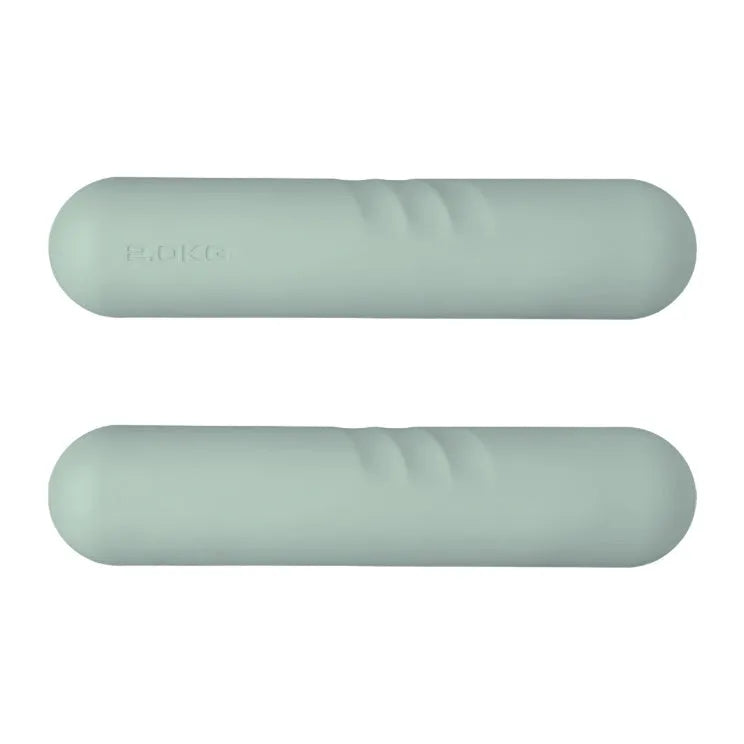A hand-drawn silicone-grip dumbbell stick in various colours with selectable weight options.