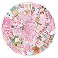 50 waterproof Christmas stickers in various cute designs ranging from 4cm to 8cm sizes