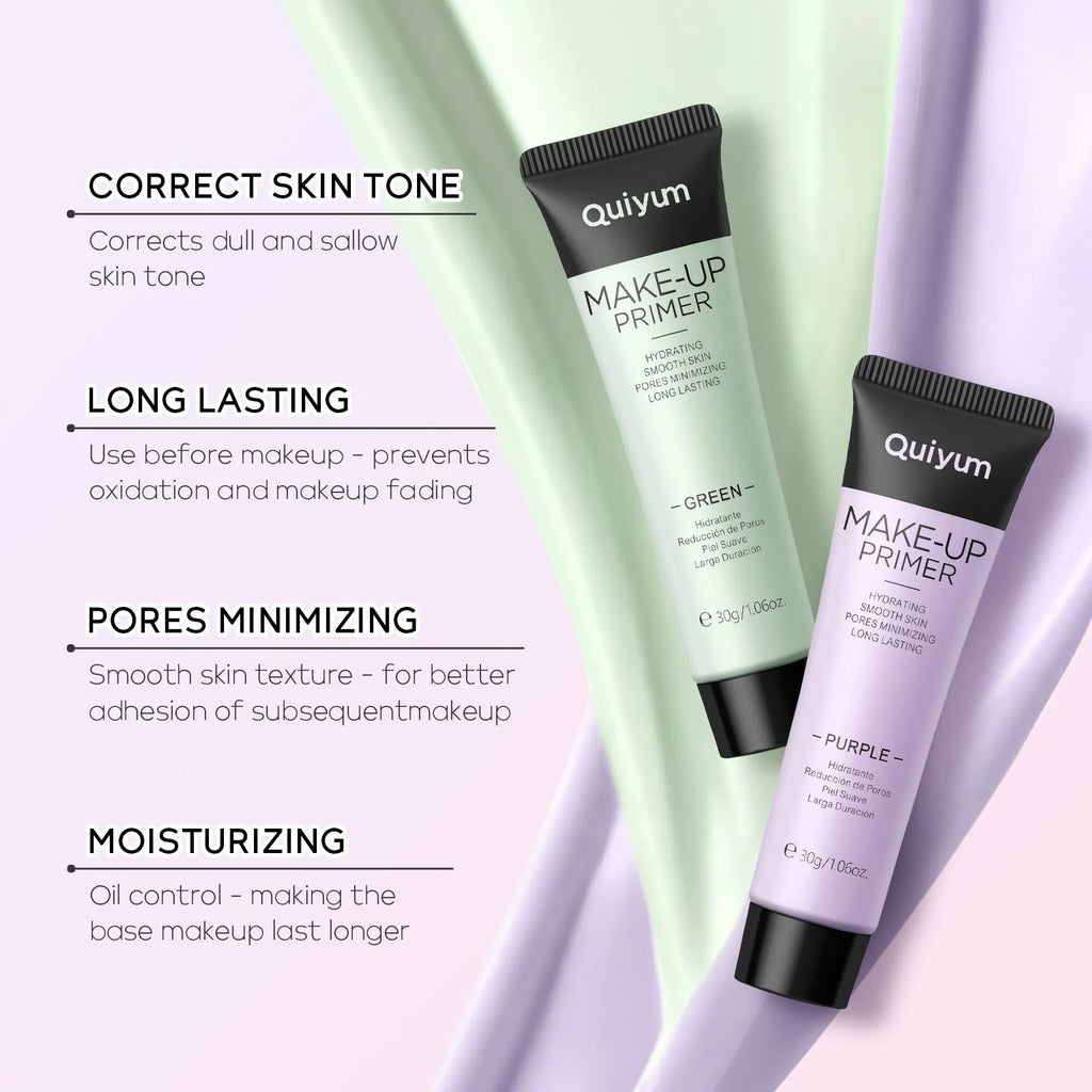 30g colour-correcting makeup primer box showing green, pink, and purple tones