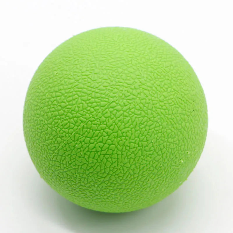 Round TPE yoga massage ball in 6.1 cm diameter, shown in green colour for muscle relaxation and full body massage