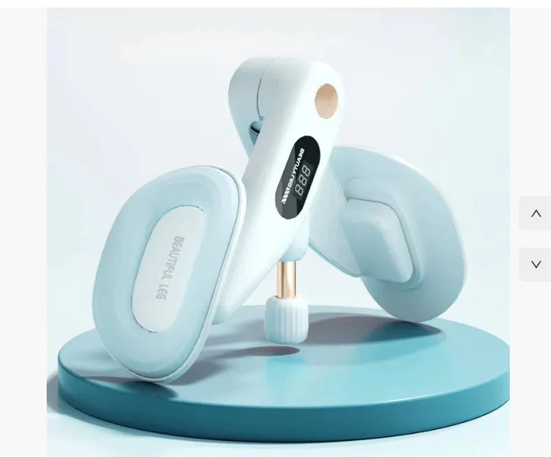 Gray pelvic floor muscle training device with digital counter display on ABS plastic body