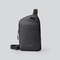 Men's black Oxford cloth crossbody bag with single-shoulder design