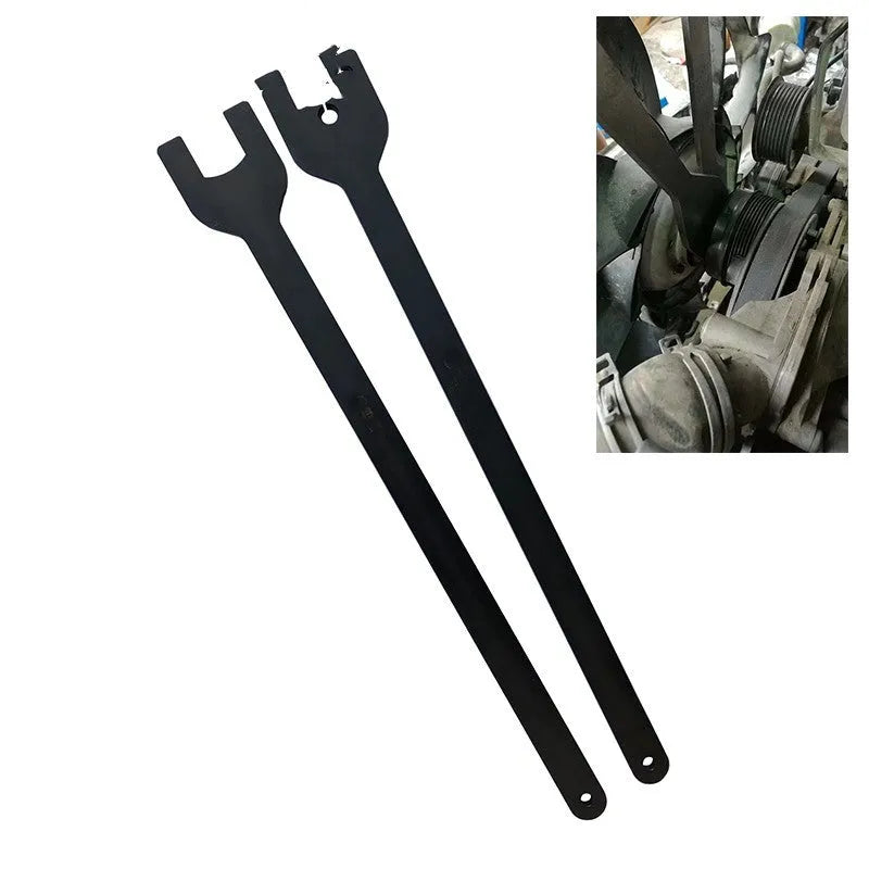Land Rover fan support wrench set with 36mm and 40mm alloy steel spanners.