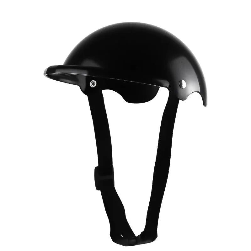 Small S size plastic pet helmet for motorbike safety in pink, black, yellow or green