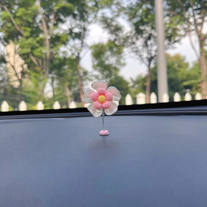 Small plastic car dashboard swing ornament in five colour options