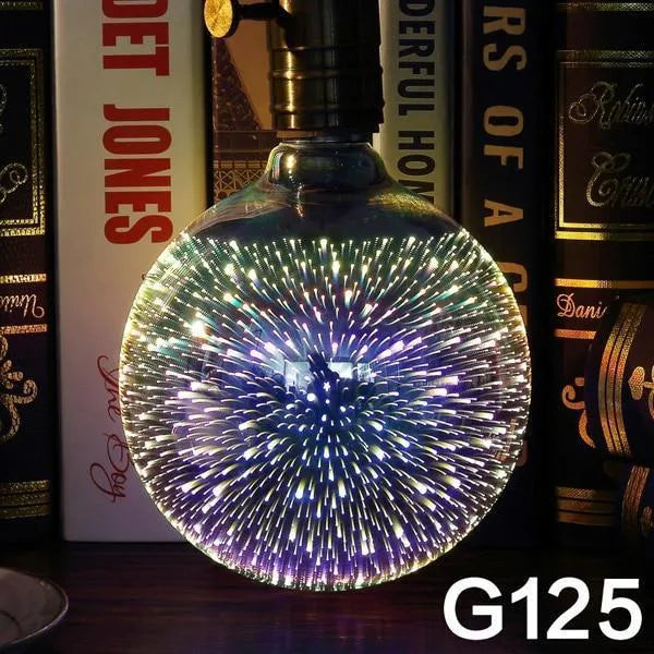 3D Firework LED decoration bulb with E27 base for holiday and novelty lighting