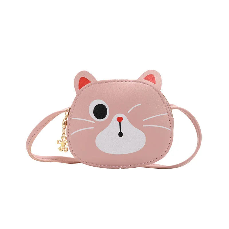 New Expression Kitty children messenger bag PU small shoulder bag in pink