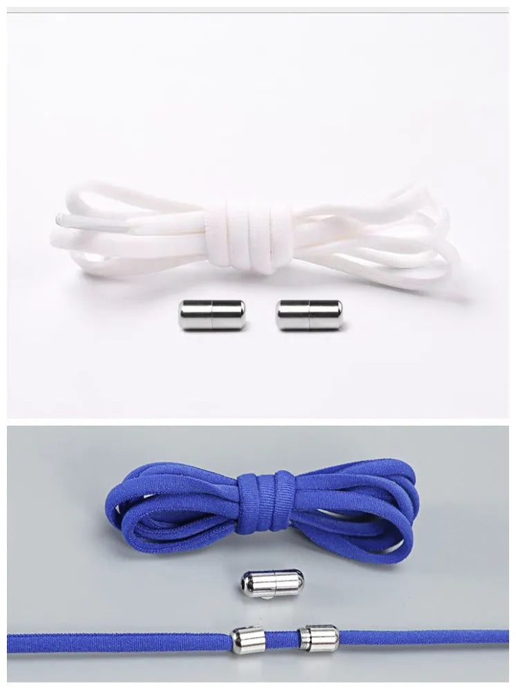 Lazy Laces no-tie elastic shoelaces with metal buckle, 105cm length, multiple colours