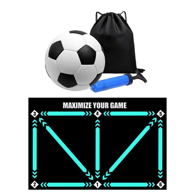 Rubber football training mat for indoor skill lifting practice with cushioned colour surface