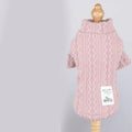 Thin acrylic pet dog sweater in grey on a dog, casual style