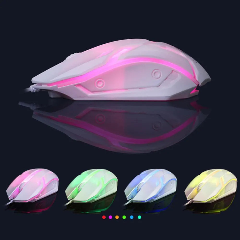 GTX300 black and white gaming keyboard and mouse set with colour backlit keys on keyboard